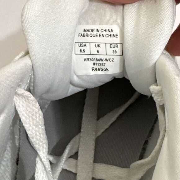 Women's Reebok Classics Chalk Casual Lace-Up Shoes AR30184W White/Rose/Gold - Picture 8 of 9